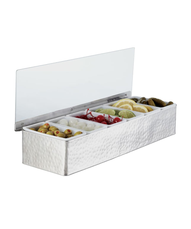 Khay Trang Trí Quầy Bar American Metalcraft HMCD6 6 Ngăn - Nắp Phẳng Bản Lề