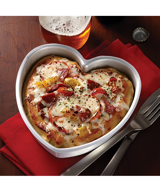 Khay Pizza Hình Tim American Metalcraft HPP7 17.8 cm Nhôm