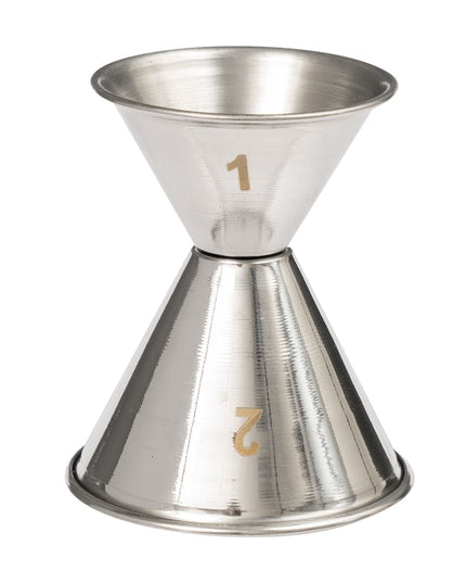 Ly Đong Đôi American Metalcraft J205 30 ml & 60 ml Thép Không Gỉ Mờ