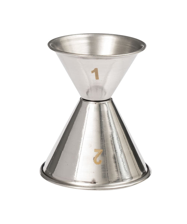 Ly Đong Đôi American Metalcraft J205 30 ml & 60 ml Thép Không Gỉ Mờ