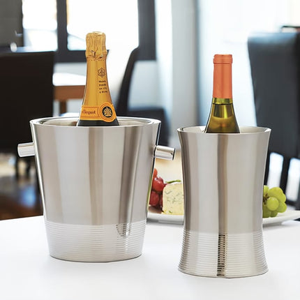 Xô Ướp Champagne American Metalcraft SDWC7 Hai Lớp Thép Không Gỉ Hoàn Thiện Chải Mờ 17.8 cm