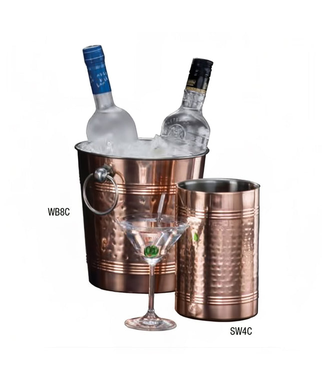 Xô Ướp Rượu American Metalcraft SW4C 18.4 cm - Thép Không Gỉ Mạ Đồng, Hoàn Thiện Búa