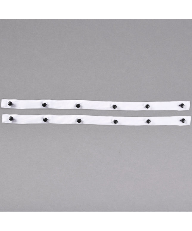 Dải nút cài đen Mercer Culinary M62997BK cho áo đầu bếp nữ Renaissance size 2X - Gói 2 cái