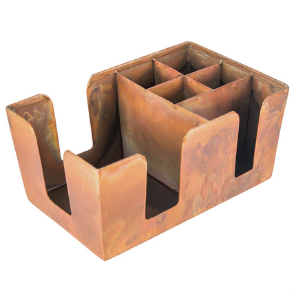 Khay đựng đồ pha chế 6 ngăn American Metalcraft BARC7 đồng cổ hoàn thiện satin - 23 x 15 x 10 cm