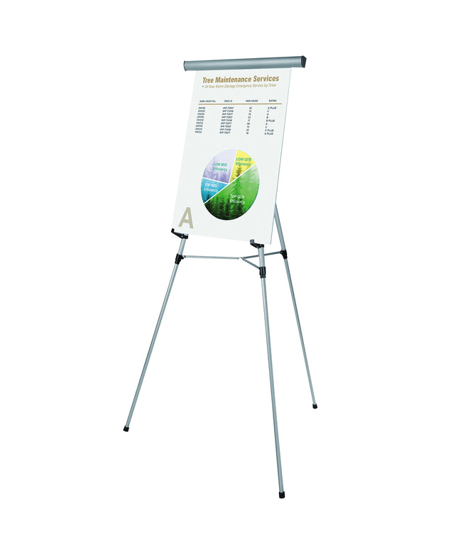 Giá vẽ ba chân kim loại bạc thu gọn MasterVision FLX05102MV 97 - 175 cm