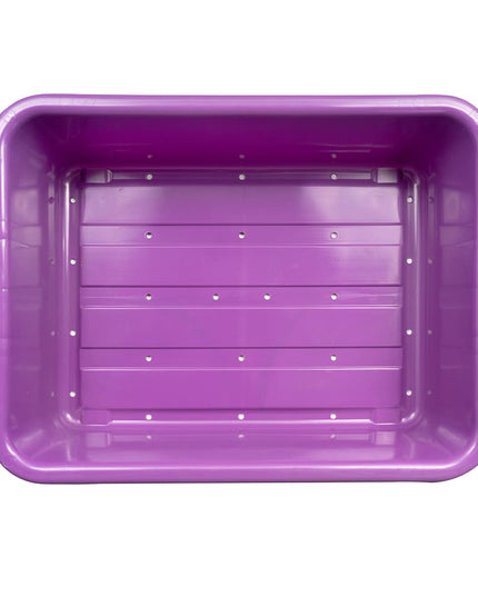 Hộp Thoát Nước Đựng Thực Phẩm Vollrath 1511-C80 - 50.8 cm x 38.1 cm x 12.7 cm, Nhựa, Tím