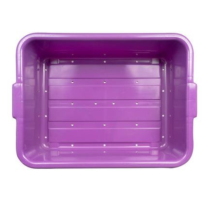 Hộp Thoát Nước Đựng Thực Phẩm Vollrath 1511-C80 - 50.8 cm x 38.1 cm x 12.7 cm, Nhựa, Tím