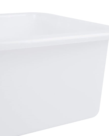 Vollrath 1527-C05 Hộp Bảo Quản Thực Phẩm - Tay Cầm Đúc, 20x15x17.8 cm, Trắng