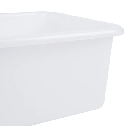 Vollrath 1527-C05 Hộp Bảo Quản Thực Phẩm - Tay Cầm Đúc, 20x15x17.8 cm, Trắng