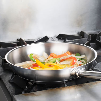 Chảo Rán Vollrath 3811 Optio™ Thép Không Gỉ 28 cm Tay Cầm Kim Loại Rỗng - Dùng Cho Bếp Từ