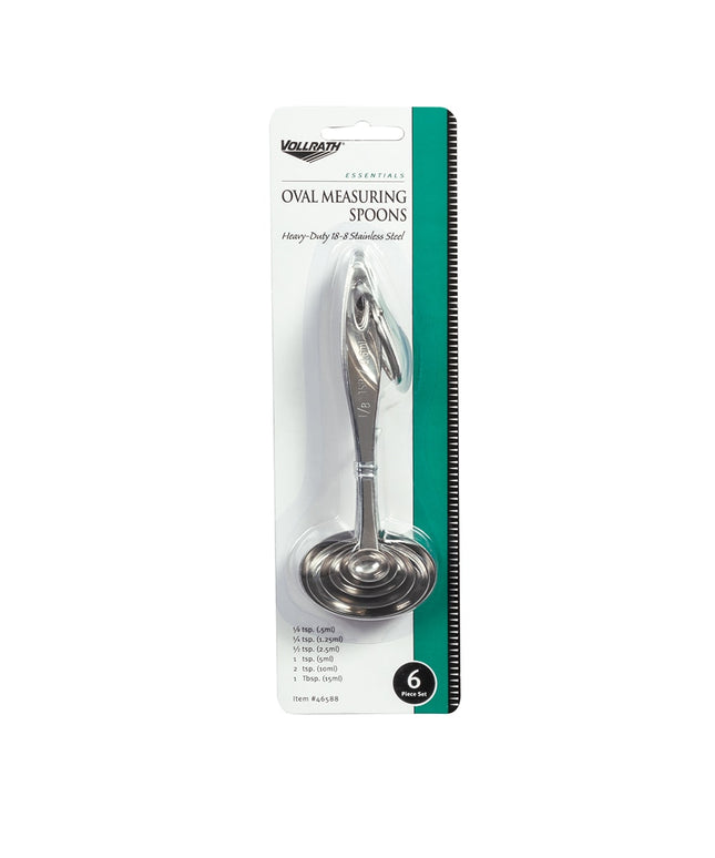 Bộ 6 Thìa Đong Oval Vollrath 46588.125 Tsp - 1 Tbsp Thép Không Gỉ 18 ga