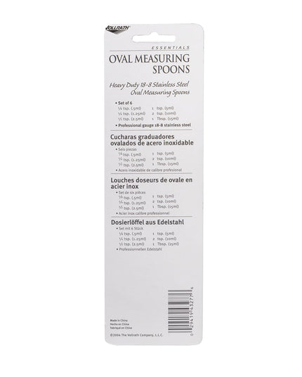 Bộ 6 Thìa Đong Oval Vollrath 46588.125 Tsp - 1 Tbsp Thép Không Gỉ 18 ga