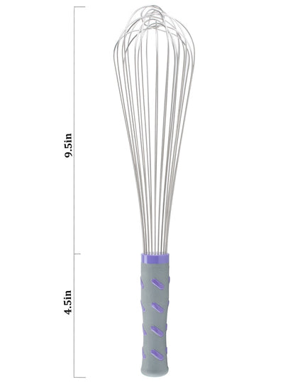 Phới Đánh Trứng Piano Vollrath 47004 35.6 cm Tay Cầm Nylon Tím Thép Không Gỉ