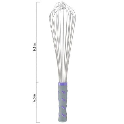 Phới Đánh Trứng Piano Vollrath 47004 35.6 cm Tay Cầm Nylon Tím Thép Không Gỉ
