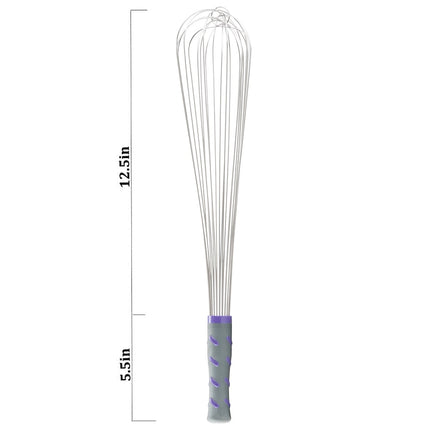 Phới Đánh Trứng Piano Vollrath 47006 45.7 cm Tay Cầm Nylon Tím Thép Không Gỉ