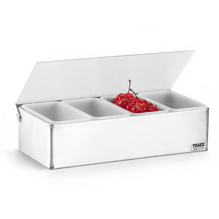 Khay Trang Trí Quầy Bar 3 Ngăn Vollrath 4705 Nắp Phẳng Bản Lề