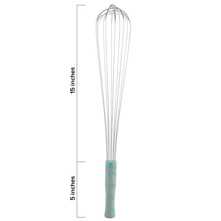 Phới Đánh Kiểu Pháp Vollrath 47095 50.8 cm Tay Cầm Nylon Aqua Thép Không Gỉ