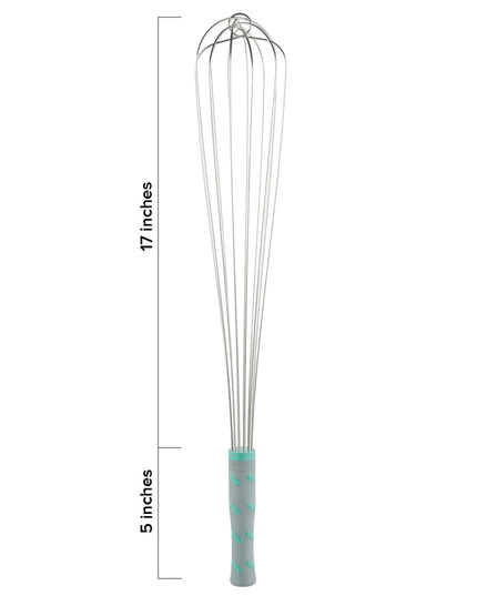 Phới Đánh Trứng Kiểu Pháp Vollrath 47096 55.9 cm Tay Cầm Nylon Xanh Ngọc Thép Không Gỉ
