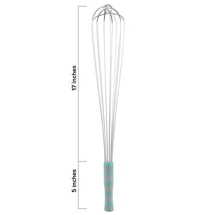 Phới Đánh Trứng Kiểu Pháp Vollrath 47096 55.9 cm Tay Cầm Nylon Xanh Ngọc Thép Không Gỉ