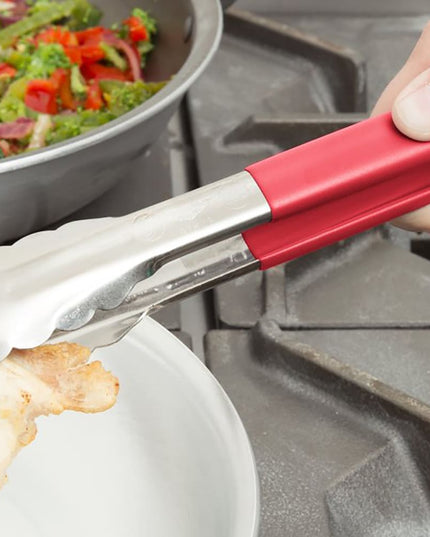Kẹp Gắp Đa Năng Vollrath 4780940 Thép Không Gỉ 24.1 cm, Đỏ