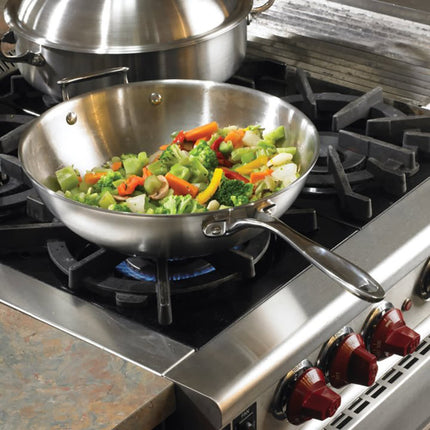 Chảo Xào Vollrath 49418 Miramar® 30.5 cm Thép Không Gỉ Đáy Nhôm - Sử Dụng Bếp Từ