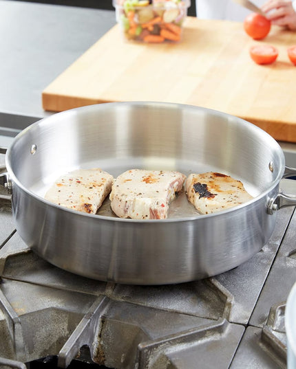 Chảo Om Vollrath 49425 Miramar Jacob's Pride 6 l Thép Không Gỉ Đáy Nhôm