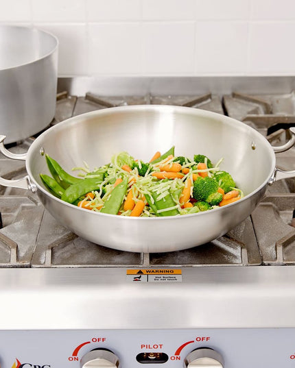 Chảo Xào Vollrath 49428 Miramar® 33 cm Thép Không Gỉ Đáy Nhôm - Sử Dụng Bếp Từ