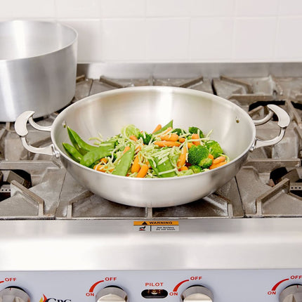 Chảo Xào Vollrath 49428 Miramar® 33 cm Thép Không Gỉ Đáy Nhôm - Sử Dụng Bếp Từ