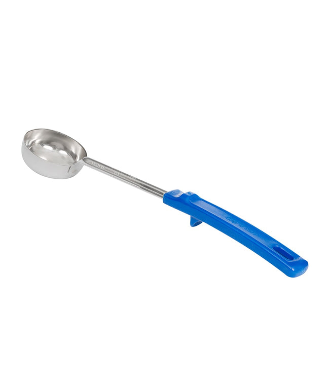 Muỗng Chia Phần Có Lỗ Vollrath 62155 59 ml Tay Cầm Poly Màu Xanh Dương Thép Không Gỉ