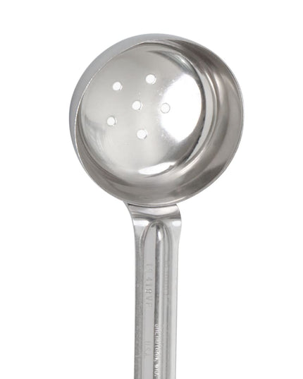 Muỗng Chia Phần Có Lỗ Vollrath 62155 59 ml Tay Cầm Poly Màu Xanh Dương Thép Không Gỉ
