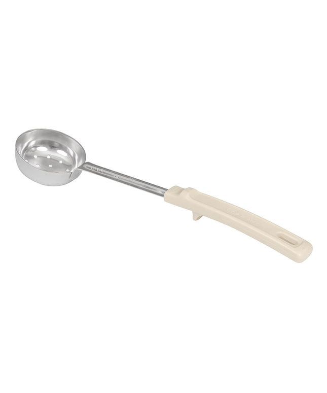 Muỗng Chia Phần Có Lỗ Vollrath 62165 89 ml Tay Cầm Poly Màu Ngà Thép Không Gỉ