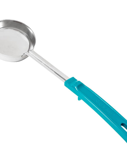 Thìa Chia Phần Đặc Vollrath 62177 177 ml Tay Cầm Poly Màu Xanh Mòng Két Thép Không Gỉ