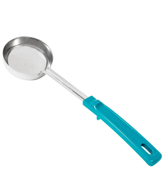 Thìa Chia Phần Đặc Vollrath 62177 177 ml Tay Cầm Poly Màu Xanh Mòng Két Thép Không Gỉ