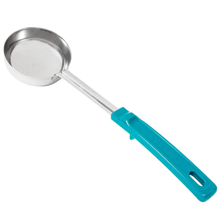 Thìa Chia Phần Đặc Vollrath 62177 177 ml Tay Cầm Poly Màu Xanh Mòng Két Thép Không Gỉ