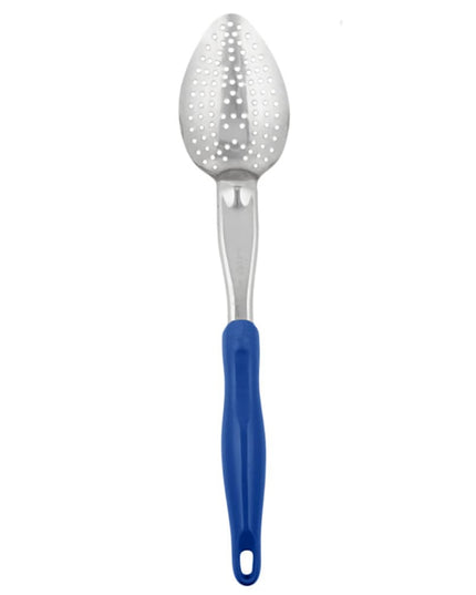 Thìa Có Lỗ Hạng Nặng Vollrath 6414230 35.6 cm Tay Cầm Nylon Xanh Dương