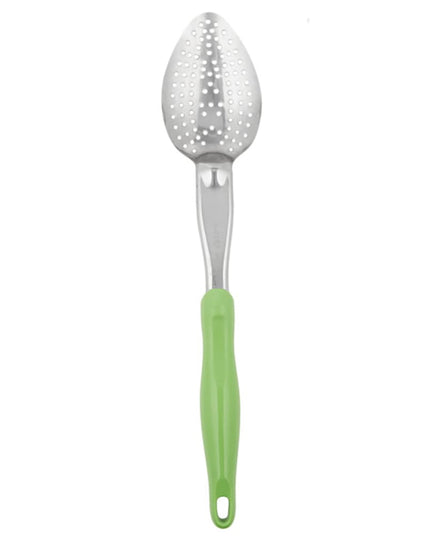 Thìa Có Lỗ Hạng Nặng Vollrath 6414270 35.6 cm Tay Cầm Nylon Xanh Lá