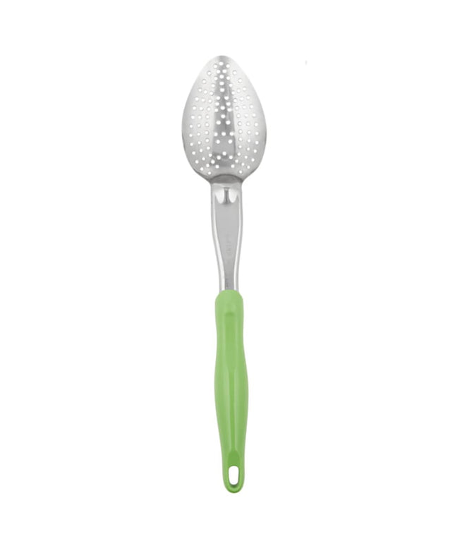 Thìa Có Lỗ Hạng Nặng Vollrath 6414270 35.6 cm Tay Cầm Nylon Xanh Lá