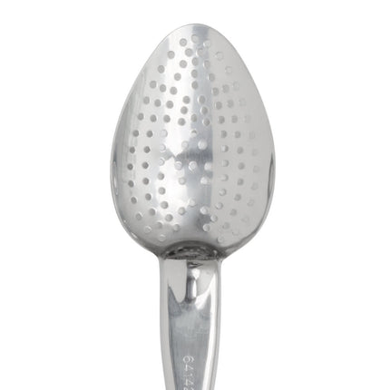 Thìa Dội Có Lỗ Vollrath 6414280 35.6 cm Tay Cầm Tím Công Thái Học - Thép Không Gỉ