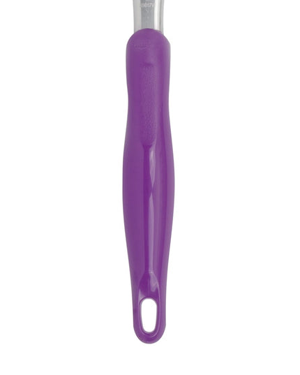 Thìa Dội Có Lỗ Vollrath 6414280 35.6 cm Tay Cầm Tím Công Thái Học - Thép Không Gỉ