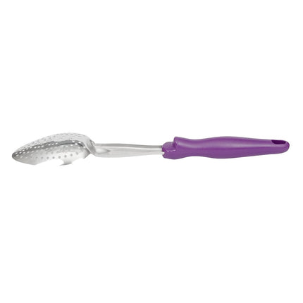 Thìa Dội Có Lỗ Vollrath 6414280 35.6 cm Tay Cầm Tím Công Thái Học - Thép Không Gỉ