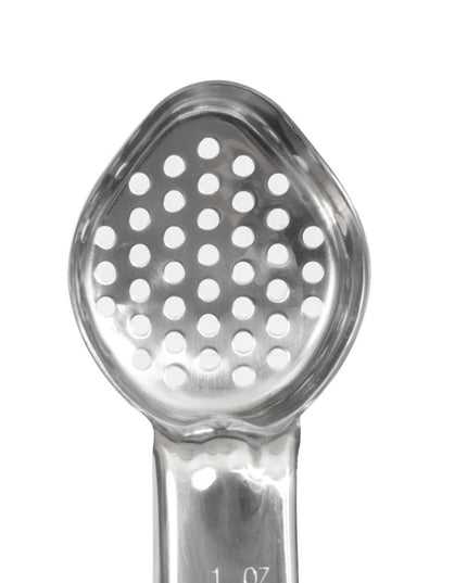 Thìa Chia Phần Oval Có Lỗ Vollrath 6422120 30 ml Tay Cầm Nylon Màu Đen Cao Cấp Thép Không Gỉ