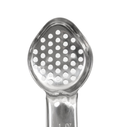 Thìa Chia Phần Oval Có Lỗ Vollrath 6422120 30 ml Tay Cầm Nylon Màu Đen Cao Cấp Thép Không Gỉ