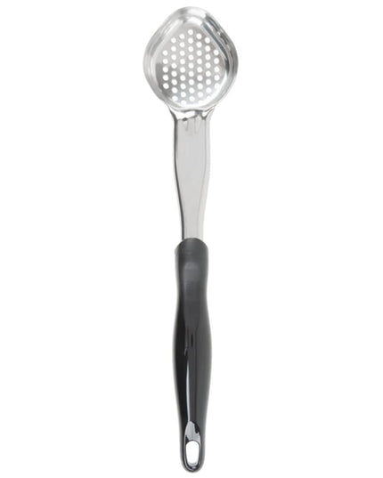 Thìa Múc Oval Có Lỗ Vollrath 6422220 59 ml Tay Cầm Nylon Đen Cao Cấp Thép Không Gỉ