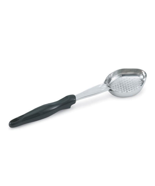 Thìa Múc Oval Có Lỗ Vollrath 6422320 89 ml Tay Cầm Nylon Đen Cao Cấp Thép Không Gỉ