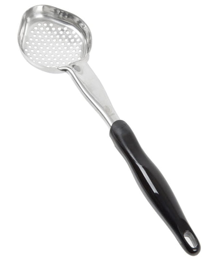 Thìa Múc Oval Có Lỗ Vollrath 6422420 118 ml Tay Cầm Nylon Đen Thép Không Gỉ