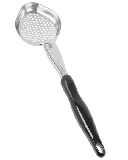 Thìa Múc Oval Có Lỗ Vollrath 6422520 148 ml Tay Cầm Nylon Đen Thép Không Gỉ