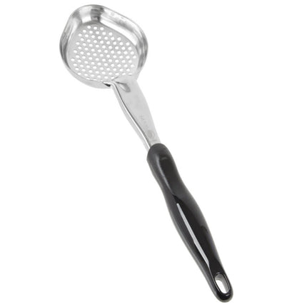 Thìa Múc Oval Có Lỗ Vollrath 6422520 148 ml Tay Cầm Nylon Đen Thép Không Gỉ