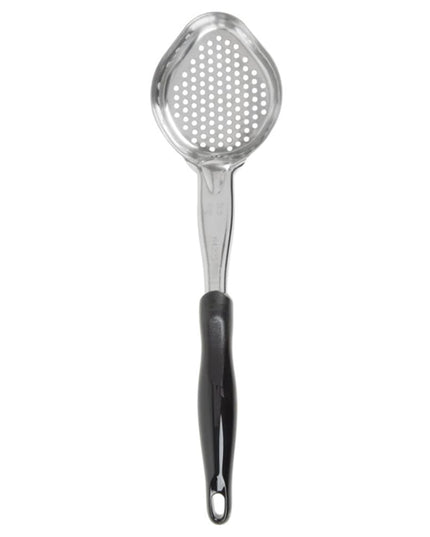Thìa Múc Oval Có Lỗ Vollrath 6422520 148 ml Tay Cầm Nylon Đen Thép Không Gỉ