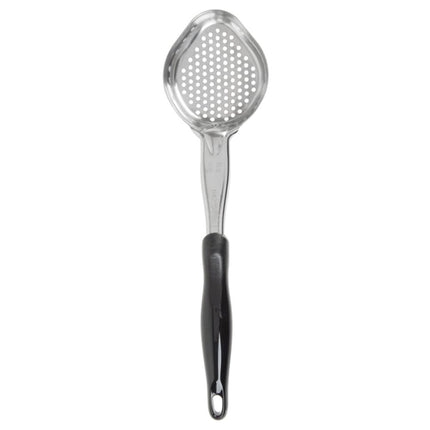 Thìa Múc Oval Có Lỗ Vollrath 6422520 148 ml Tay Cầm Nylon Đen Thép Không Gỉ