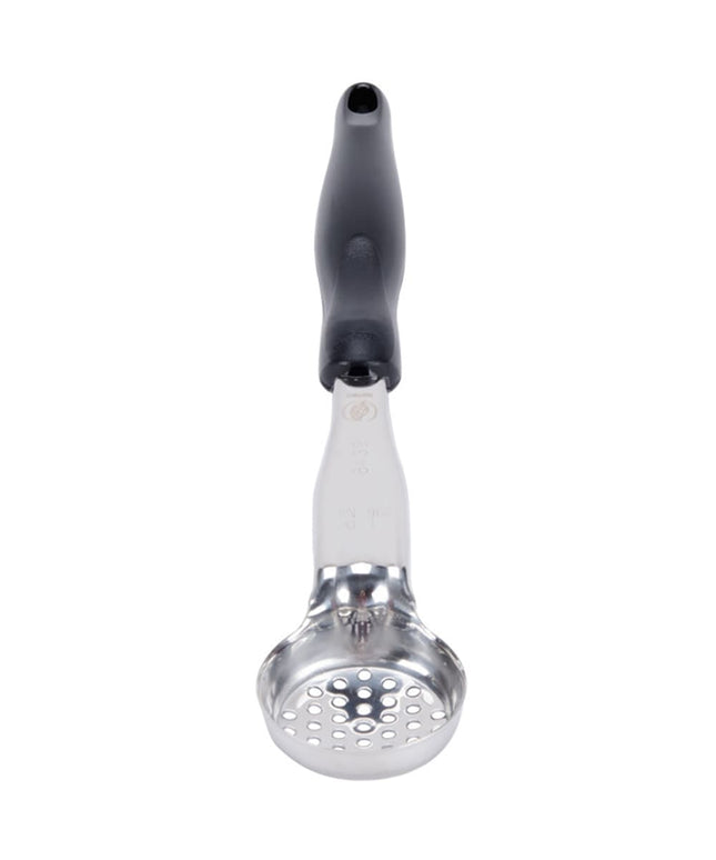 Thìa Chia Phần Tròn Có Lỗ Vollrath 6432120 30 ml - Tay Cầm Nylon Màu Đen, Cao Cấp, Thép Không Gỉ